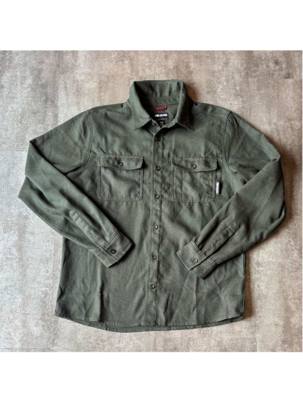 Outdoor Research Flannel Shirt Mens Medium Green